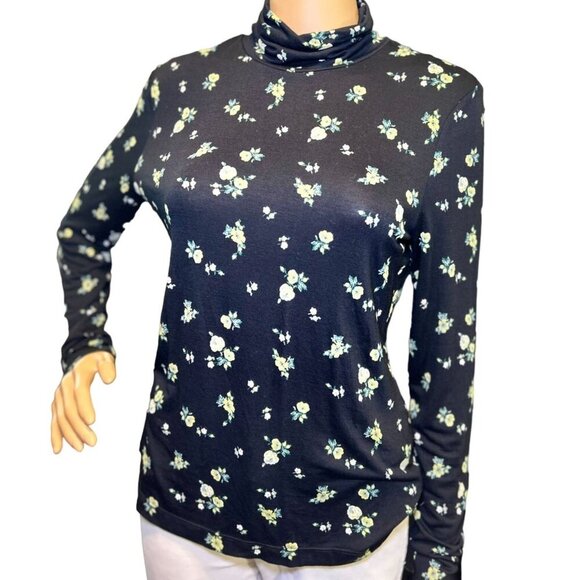 (5 for $25) H&M Black & Yellow Jersey Turtleneck Top NWOT - Picture 2 of 8